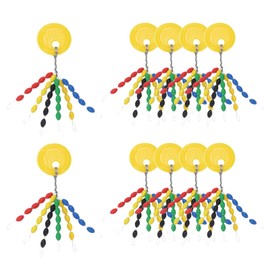 PATIKIL Fishing Rubber Bobber Beads Stoppers, 300 Pieces 6 in 1 Float Sinker Stops Oval Shape L Size for Fishing Line, Multicolor