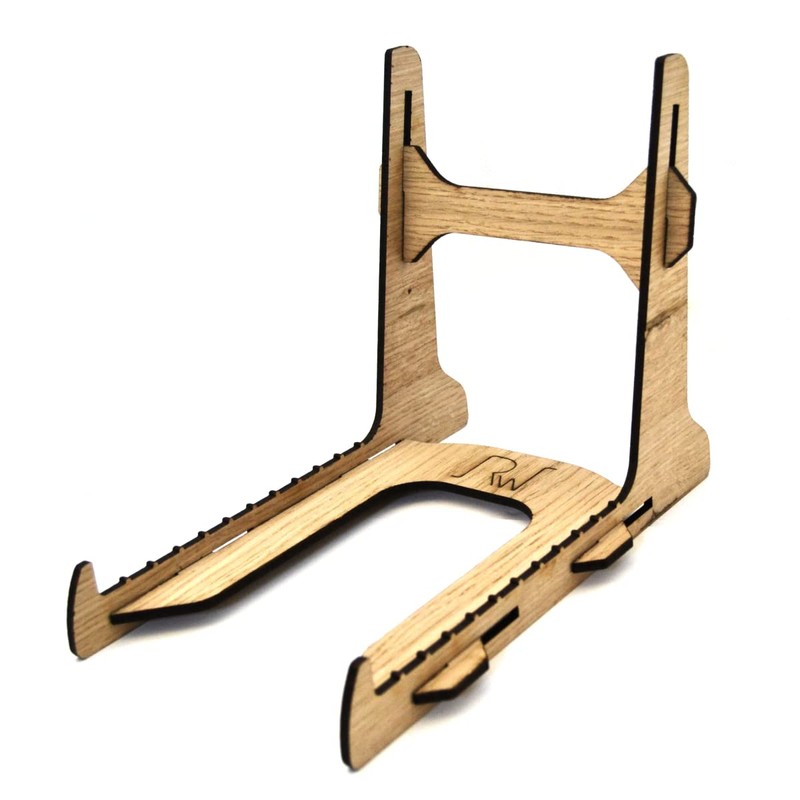 Vinyl Record Storage and Display Stand for 25-40 Records, Oak