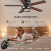 Breezary 52 Inch Flush Mount Farmhouse Rustic Ceiling Fan with