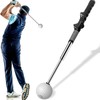 Golf Swing Practice Stick, Telescopic Golf Training Aid with Non-slip