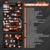 255-Piece Tool Set - Tool Kit with 12V Cordless Drill