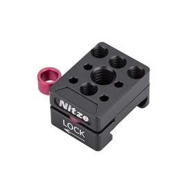 Nitze Quick Release NATO Clamp with Quick Release Lock Lever, NATO Clamp with 1/4 Inch and 3/8 Inch ARRI Locating Hole for Camera Cage, Monitor Cage, Magic Arm, EVF Viewfinder, LED Light and