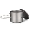 TOMSHOO Titanium Pot 750ml/900ml/1100ml/1600ml/2000ml/2800ml Ultralight Hanging Pot with Lid and
