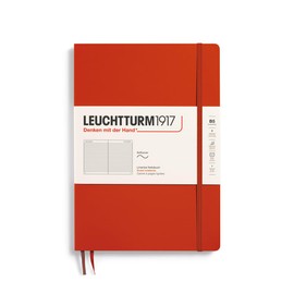 LEUCHTTURM1917 370307 Notebook Composition (B5), Soft Cover, 123 Numbered Pages, Fox Red, Lined