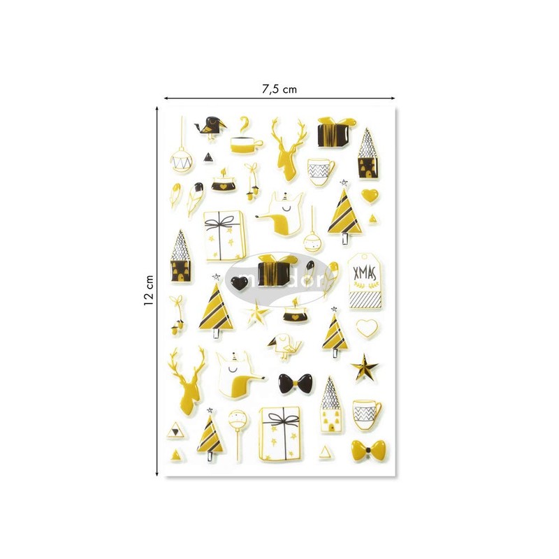 Maildor CY055O Pack of Cooky 3D Stickers (1 Sheet, 7.5