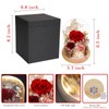 Loveliome Foever Love Preserved Rose Flowers Fresh Bouquet in Glass