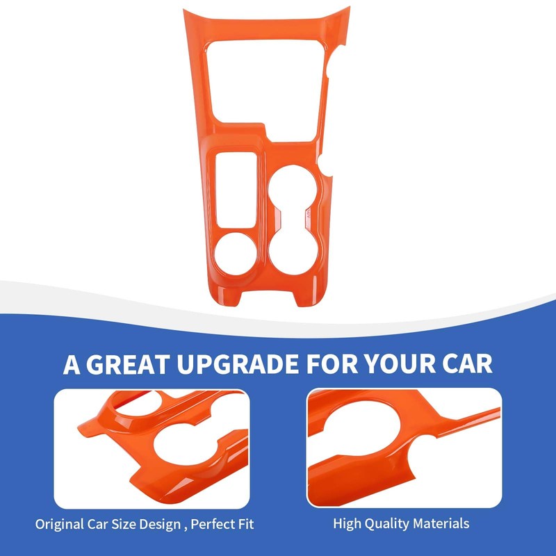RAZPOY Gear Shift Panel Cover Center Console Cup Holder Trim