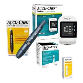 Glucometro Accu-check Instant Kit Con 50 Tiras Y 25 Lancetas Color Verde