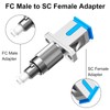 Poyiccot 2-Pack FC to SC Adapter, FC/UPC Male to SC/UPC
