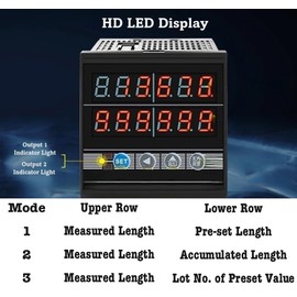 Digital Length Meter Counter, Measuring Wheel in Feet, Inch, Meter, Yard, 0-999999 Mechanical Counter, Cable Wire Length Meter Counter, High Precision for Textile Cloth Printing Paper Board