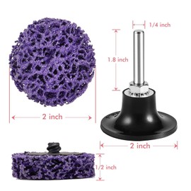 LAIWOO CSD Sanding Disc, Purple Cleaning Disc Set, Coarse Cleaning Disc, Nylon Fabric Disc, Paint Removal, Rust for Angle Grinder (50 cm + Tuo)