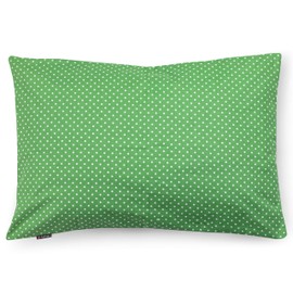 PinkZebra Children's Pillowcase 25 x 50 cm 100% Cotton Cushion Cover Boys Oeko-Tex Standard 100 Children's Covers with Zip Green Dots