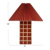 Creative Co-Op Red Ceramic Table Lamp with Pleated Shade