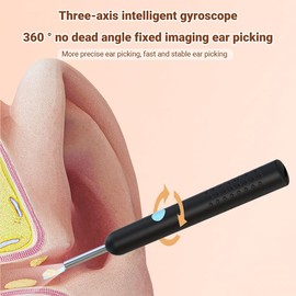 Ear Wax Removal Kit with Camera – 1080P HD Ear Cleaner with 6 Tips – Ear Wax Remover Otoscope for iOS & Android – Safe  Canal Cleaning Tool waterproof ear portable box visual endoscope earwax wireless wifi light upgrade precise leardrum eardrum earwig e