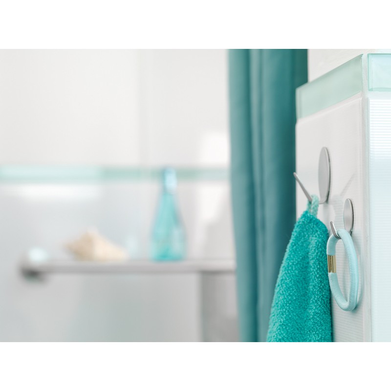 tesa H6661200 Permanent Haken rechteckig Metall, Grau, 666120000000