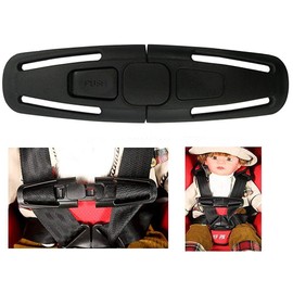 ISKIP Car Seat Belt Buckle, Car Seat Belt Buckle, Tite Harness, Chest Clip, Secure Buckle for Baby Kids, Black (Only One)