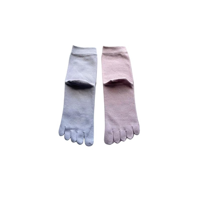 [Mode Select] Women's 5 Toe Socks, Anti-slip, Top Thread, 100%