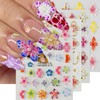 Flower Nail Stickers for Nail Art Hawaiian Flowers Nail Decals
