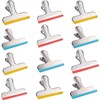 HOUSE AGAIN 12 Pack Stainless Steel Chip Bag Clips Covered