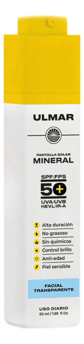 Pantalla Solar Facial Mineral Ulmar Fps50 Uvauvbhevl 50ml