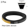 sourcing map B59 V-Belt, B Profile Rubber Drive Belt, 59