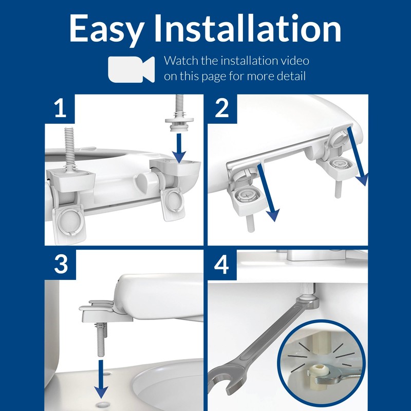 Mayfair Sculptured Traditional Toilet Seat, Easy Clean Hinges with Durable