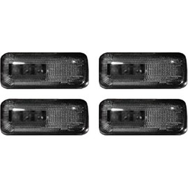 Recon 264131BK LED Fender Lights 2002-2007 Dodge RAM Dually (4-Piece Set) - Smoke Lens with Black Trim