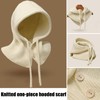 JSTHHTT Winter Hats for Women, with Drawstring Warm Hooded Scarf