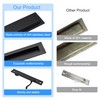 Dontay Pocket Door Pull Handle,304 Stainless Steel,Rectangle Recessed Flush Finger
