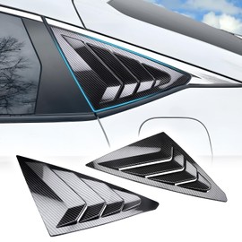 Rear Side Window Louvers for 11th Gen Civic Hatchback Type R Compatible with Honda Civic 2026 2025 2024 2023 2022 Exterior Accessories Air Vent Window Scoop Shades Blinds Cover(Carbon Fiber)