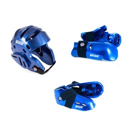 Lightning Blue Karate Sparring Gear Package Deal - Adult XX-Large