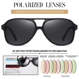 PAMIX Retro Trendy Aviator Sunglasses 70s Cool Oversized Vintage Unisex 101% UVA/UVB Protection