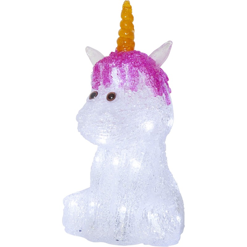 Star Crystaline LED Acrylic Figurine, Acrylic, White, Approx. 15.5 x