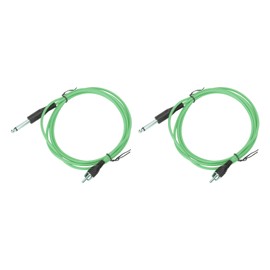 2pcs 5.9ft Tattoo Clip Cords RAC Interface Professional Copper Silicone Tattoo Clip Cable Cord Green