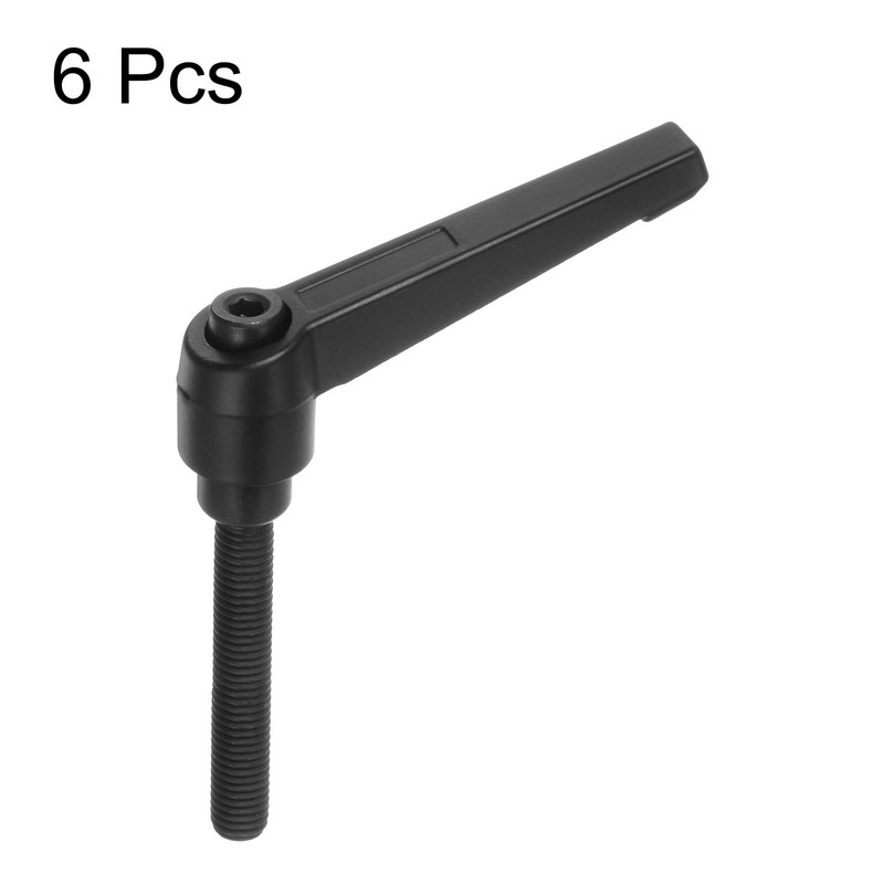 sourcing map 6pcs Adjustable Clamping Lever Handles M8 x 60mm
