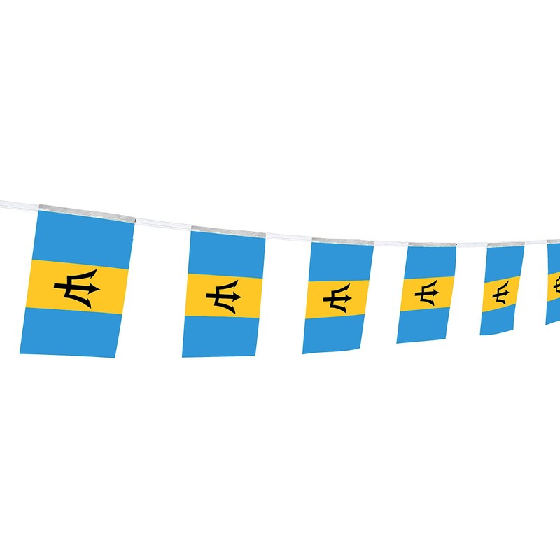 Barbados Barbadians String Banner Flag,16 ft 20 Mini Flags String,