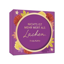 Grafik Werkstatt Genuss & Design Set of 6 Cork Coasters Round Coasters with Quote Frida Kahlo