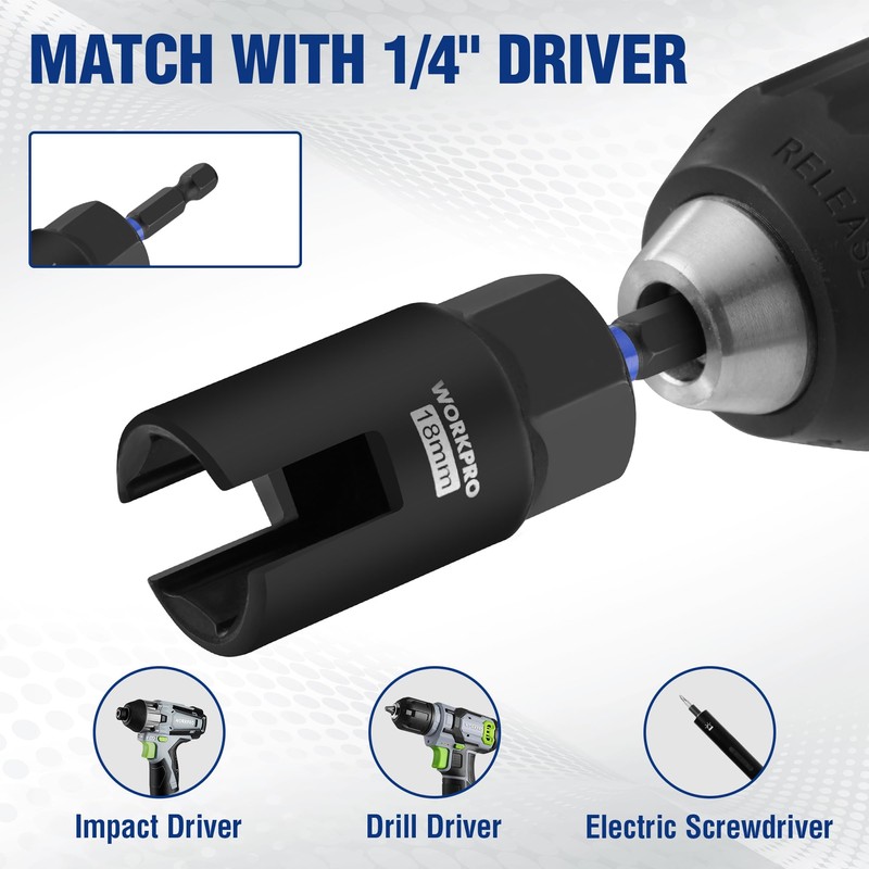WORKPRO Wing Nut Driver Set 4 PCS, Power Wing Nut