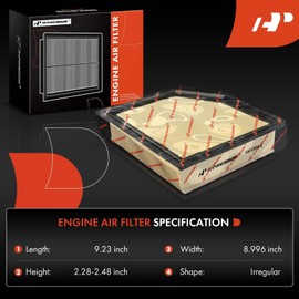 A-Premium 2-PC Engine Air Filter Compatible with Lexus IS200t 2016-2017, IS250 2014-2015, IS300 2016-2023, IS350 2014-2023, GS200t 2016-2017, GS300, GS350, GS450h, GS460, RC200t, RC200t, RC350