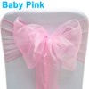 Time to Sparkle 10pcs 22x280cm Baby Pink Organza Sashes Wider