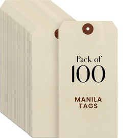 9pt Creme Manila Tag Set of 100 Size #8