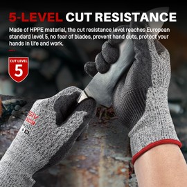 GOL-SIV cut resistant gloves (Grey|Nitrile coated, Medium)