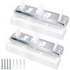 IWIWE Adjustable Sliding Closet Door Floor Guides with Carpet Risers