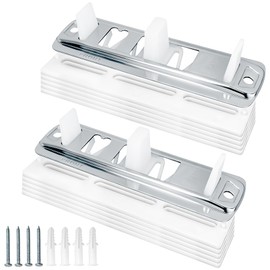 IWIWE Adjustable Sliding Closet Door Floor Guides with Carpet Risers - 2 Pack, Fits 3/4'' to 1-3/8'' Thick Doors, W/Mounting Screw Kit