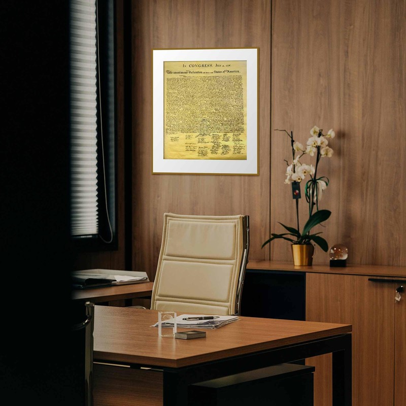 The Declaration of Independence, True to it's Original Size and