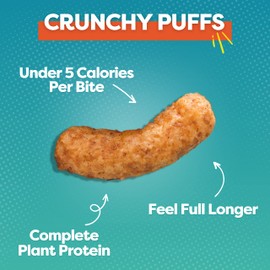 Pnuff Crunch Peanut Butter Puffs - Healthy Snacks, Low Calorie Snacks, Gluten Free Snacks, Vegan, High Protein, Keto, Office Snacks, Low Sugar, as Seen on Shark Tank - Cinnamon, 4 Oz Bag (Pack of 6)
