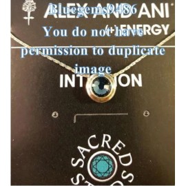 Alex and Ani Sacred Stud Montana Blue Intuition Necklace Gold Plated