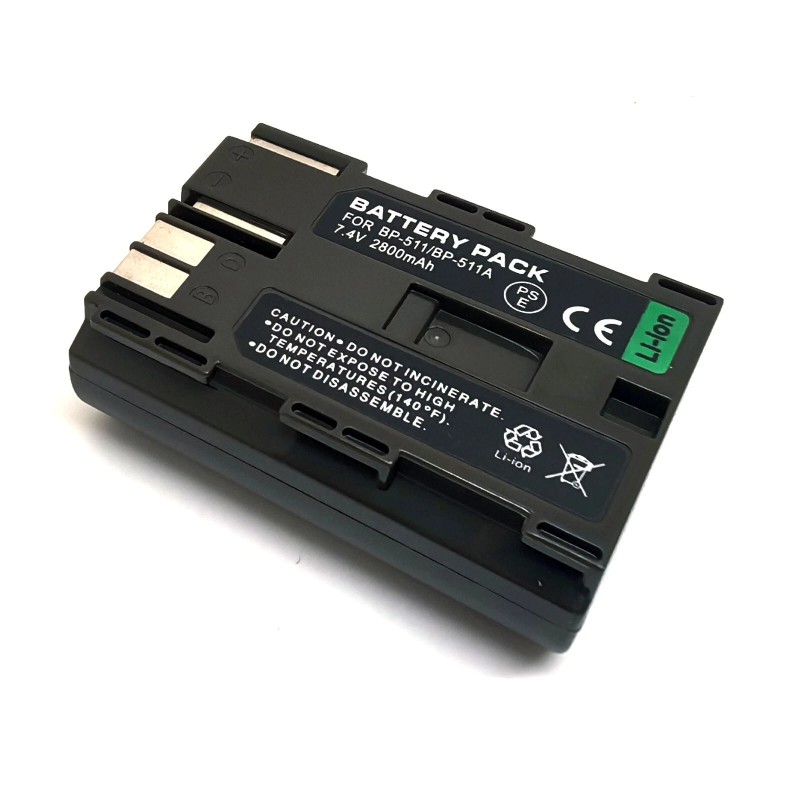 For Canon 7.4v Li-ion Battery Pack for Canon BP-511 BP-511A