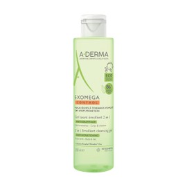 A-Derma Exomega Control, Gel de Ducha 2-1 para Bebé, 200ml