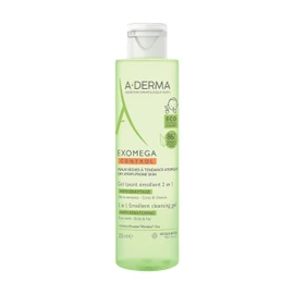 A-Derma Exomega Control, Gel de Ducha 2-1 para Bebé, 200ml